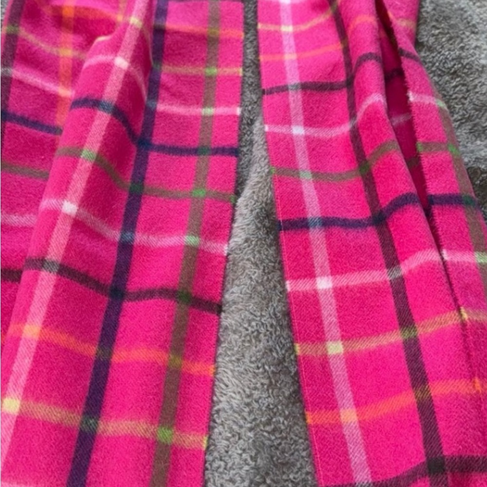 Coach Pink Plaid Scarf - Picture 4 of 4
